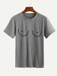 Boobs Print Funny T Shirt