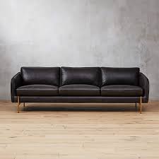 hoxton black leather sofa reviews cb2