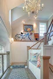two story foyer blue ceiling design ideas