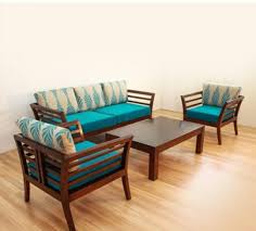 simple teak wooden sofa set