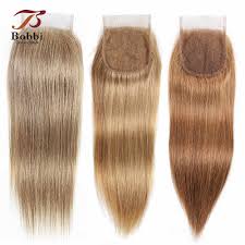04 ($2.68/count) $1.32 coupon applied at checkout. Bobbi Collection Color 8 27 30 Light Brown Ash Blonde 4x4 Lace Closure Brazilian Straight Remy Human Hair Free Part Middle Closures Aliexpress