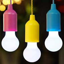 1pc Creative Hanging Light Bulb Battery Powered Led Lamp Colorful Pull Cord Bulb Party Garden Christmas Decoration Pendant Lights Aliexpress