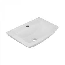 Renovators Supply Vega Small Wall Mounted Bathroom Vessel Sink White Ceramic