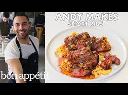 andy makes short ribs with crispy