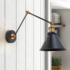 hardwired swing arm wall sconce
