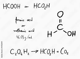 formic acid chemical formula stock