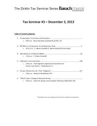 Tax Seminar 3 December 3 2012