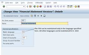 Creating Financial Statement Versions Erp Financials