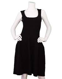 Our women's fit and flare dresses have a fitted bodice and full skirt, making it where to wear fit and flare dresses? Alaia Black Knit Fit Flare Dress Sz Fr40 Gem