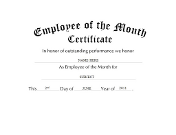 It does this by giving its employees certificates, awards, bonuses, and other benefits. Employee Of The Month Certificate Free Templates Clip Art Wording