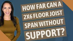 how far can a 2x6 floor joist span