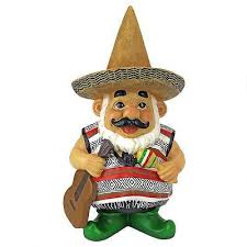 Mexican Garden Gnome Wearing Sombrero