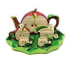Buy Hands & Hearts Unique Design Porcelain Miniature Tea Set -Half Apple Tea Set- for Home, Fairy Garden, Mini Garden, and Dollhouse Decoration, Collectible Item. (Half Apple) Online at desertcartBahamas