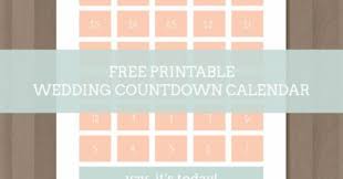 Printable Wedding Countdown Calendar Free Printable Wedding