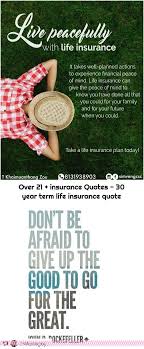 As you get older, the cost to insure yourself increases, but if you select a 30 year level term you pay the average premium for those 30 years. Pin On Life Insurance Quotes