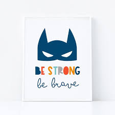 Kids Superhero Room Be Strong Be Brave