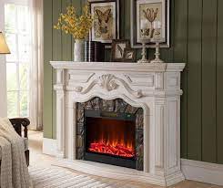 62 White Electric Fireplace Electric
