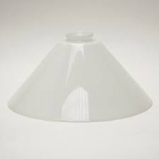 Opalescent White Coolie Glass Shade