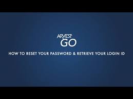 arvest go how to reset your pword