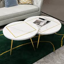 Gold Stainless Steel Accent Table Set