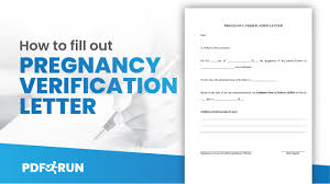 pregnancy verification letter