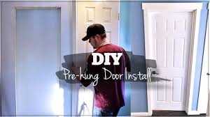 install pre hung interior door start