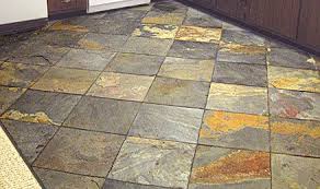 What should you keep in mind before hiring a tile floor installation in ontario pro? Love The Stone Look And Would Not Show The Drips Like Lighter Floors Tile Floor Slate Flooring Flooring