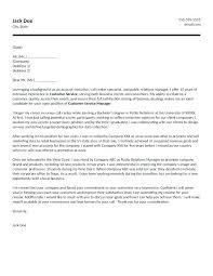 Customer Cover Letter Example To Client Service
