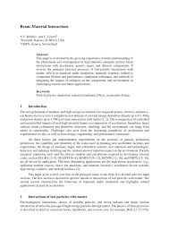 pdf beam material interaction
