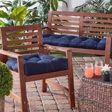Rectangular Outdoor Bench Cushion Navy