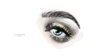 eye makeup hand drawn beautiful sketch