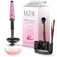 luxe makeup brush cleaner pink