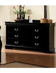 With a fresh update of an elegant form, this six drawer tall commode has newly applied black lacquer over a deep grained oak, with a clear french polish finish. Louis Philipe Sleigh Dresser Black Bargain Box And Bunks