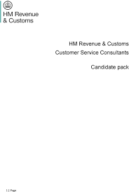 Hm Revenue Customs Customer Service Consultants Candidate
