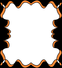 orange full page zig zag border frame