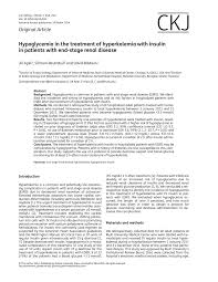 pdf hypoglycemia in the treatment of