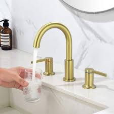 Double Handle Bathroom Faucet Brass