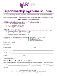 nonprofit sponsorship agreement
