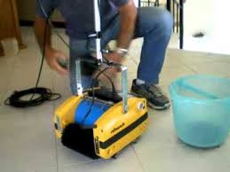 cleaning the machine rotowash floor