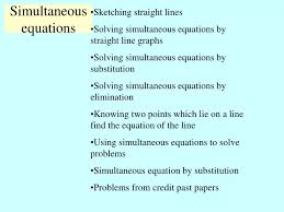 Ppt Simultaneous Equations Powerpoint