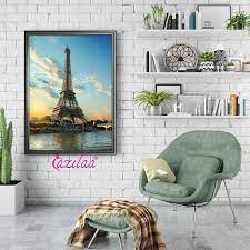 Eiffel Tower Framed Wall Art Portrait