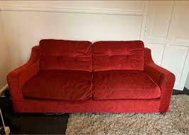 dfs res burgundy sofa in bradford