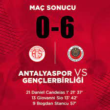 Gençlerbirliği SK auf Twitter: "Maç Sonucu Antalyaspor: 0 Gençlerbirliği:  6… "