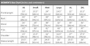 Mens And Womens Size Chart For Leather Jackets