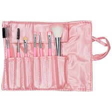 beautiliss professional makeup brush set with faux leather bag set of 7