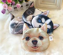 face zipper cat coin pouch