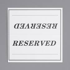 double sided reserved table tent sign