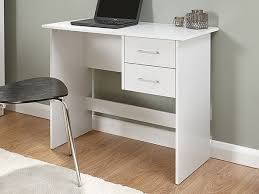 A table is a versatile piece of furniture, often multitasking as dining, working, studying, gaming, and living area. Gfw Panama White 2 Drawer Study Desk Flat Packed