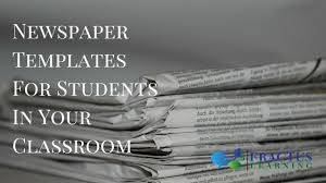 This is a fully editable vintage front page newspaper template for google docs. Helpful Newspaper Templates For Students In Your Classroom Fractus Learning
