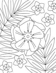 flower coloring pages 50 free